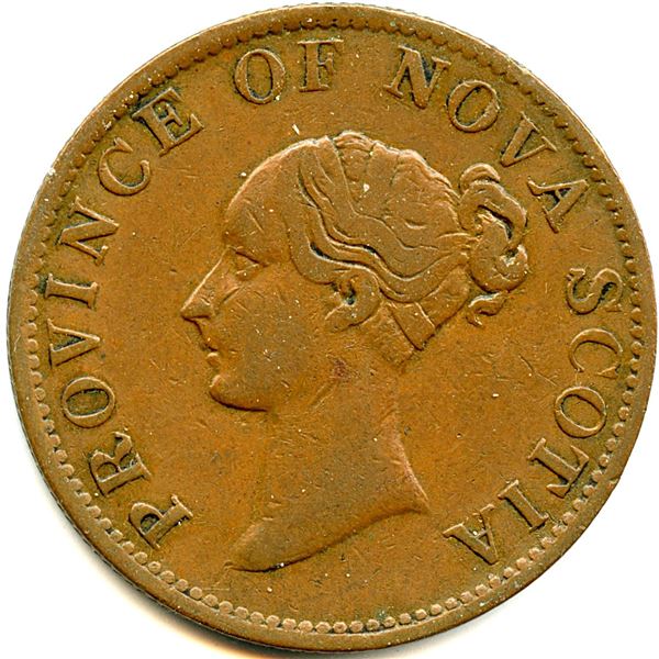 Lot of Thirteen Br 874 Nova Scotia 1843 Half Penny Thistle Tokens.