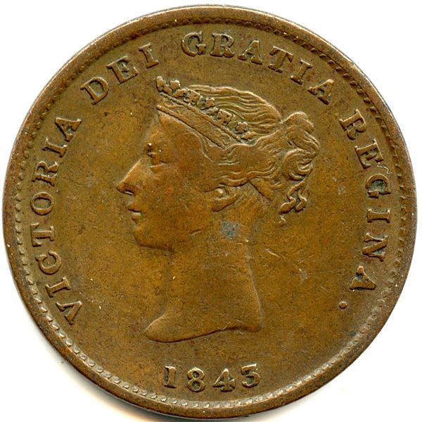 Lot of Eleven Br 910 CH-NB-1A1 1843 three  complete flowers, Frigate Half Penny New Brunswick Tokens