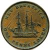 Image 12 : Lot of Eleven Br 909 CH-2A 1843 Frigate One Penny New Brunswick Tokens.