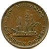 Image 20 : Lot of Fourteen Br 911 1854 Frigate One Penny New Brunswick Tokens.