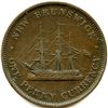 Image 2 : Lot of Fourteen Br 911 1854 Frigate One Penny New Brunswick Tokens.
