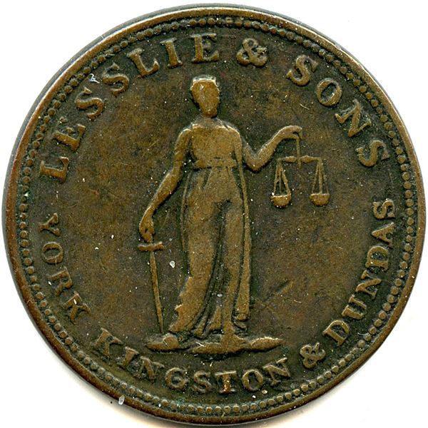 Lot of Ten Upper Canada Tokens.