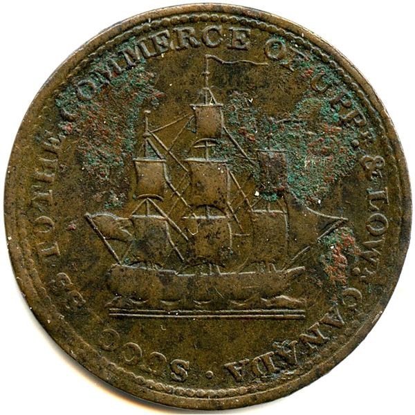 Lot of Seven Upper Canada / Ontario Tokens.