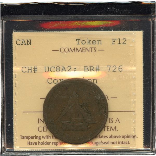 Br 726 1815 Commercial Change Upper Canada Token.