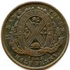 Image 2 : Br 527 Bank of Montreal 1842 Tall Trees Half Penny Token.