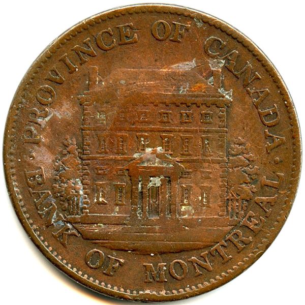 Lot of Fifteen Br 527 1842 Bank of Montreal Half Penny Tokens.