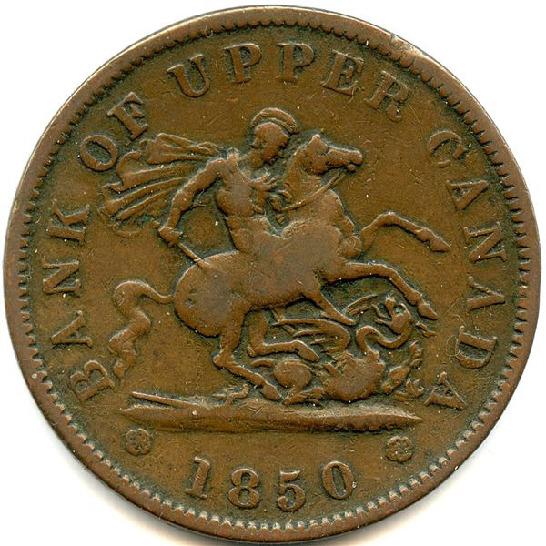 Lot of Eighteen Bank of Upper Canada Tokens.