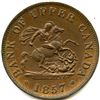 Image 7 : Lot of Four Br 720 Bank of Upper Canada Half Penny Tokens.
