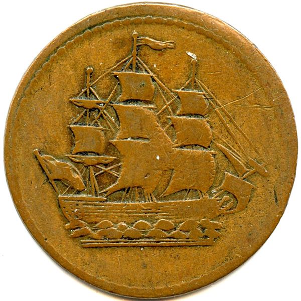 CH-BL24A2 Ships Colonies & Commerce Blacksmith Token.