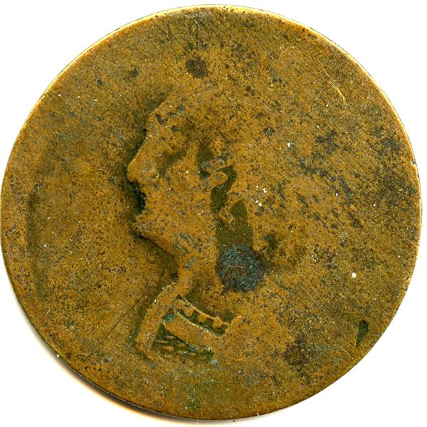 CH-BL-35A2 Bust & Harp Blacksmith Token.