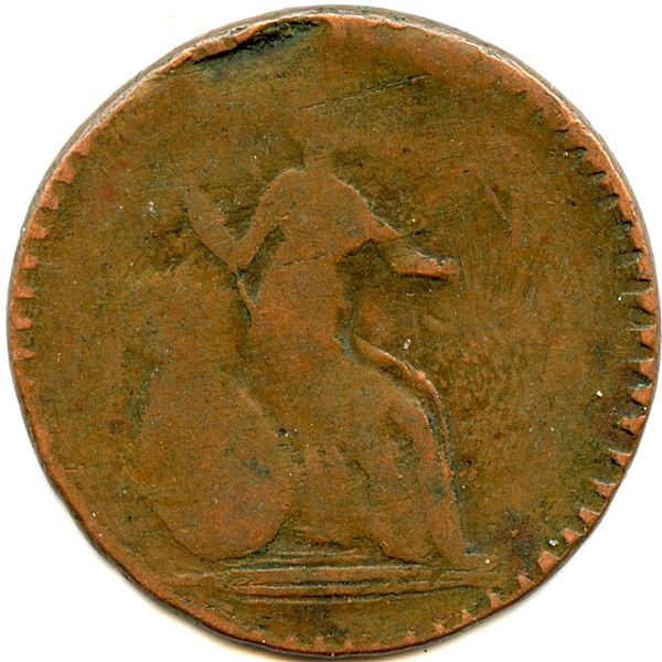 Lot of Two Peck's Patent Tin Machines Tokens.