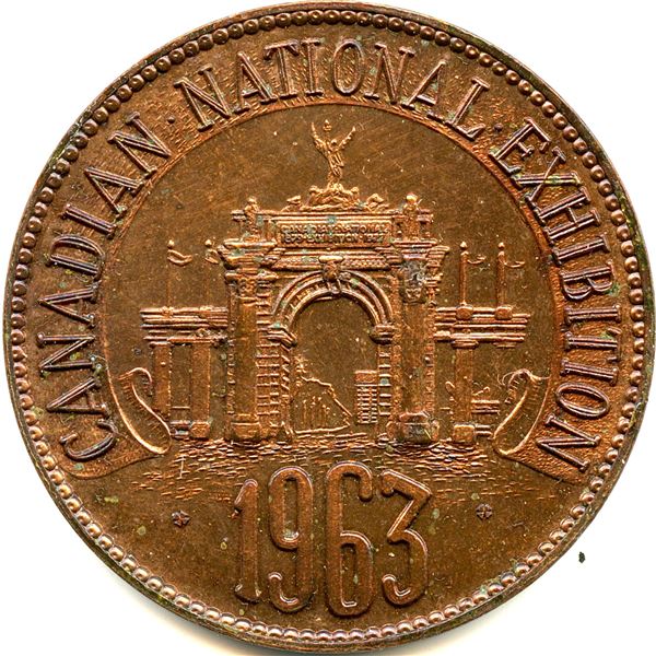 Lot of Seven Canadian National Exhibition Toronto Medals.