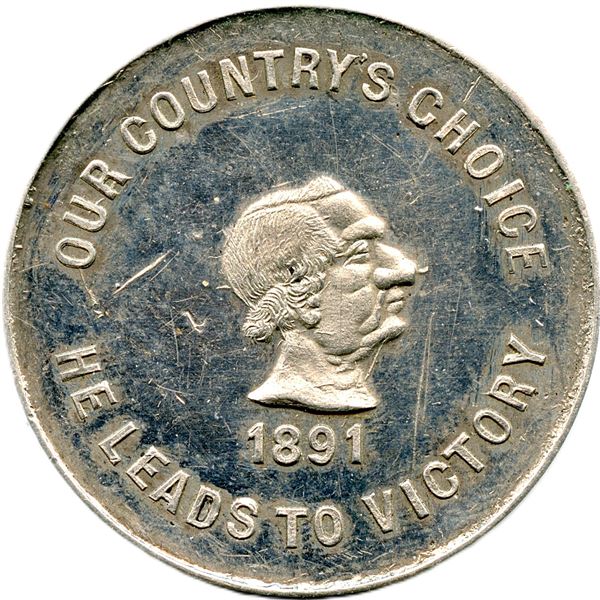 Lot of Two Sir John A. Macdonald 1891 Small Head Medals.