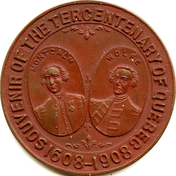1908 Souvenir Of The Tercentenary Of Quebec Medal.
