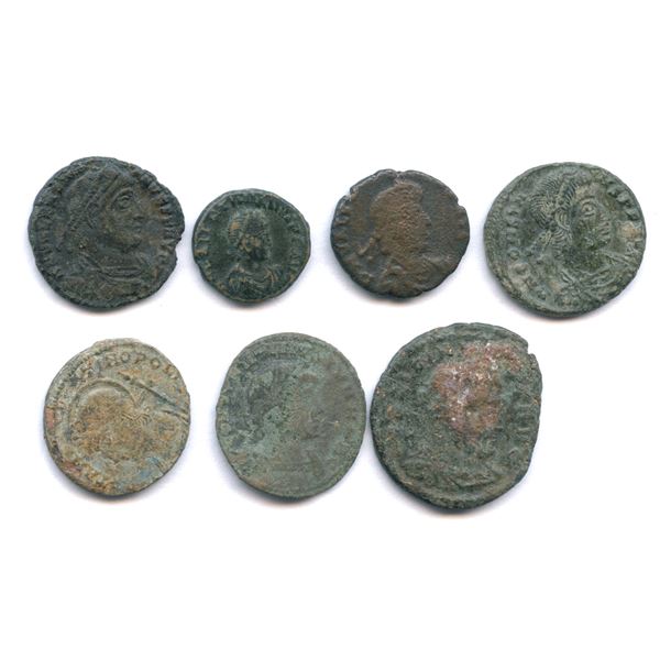 Roman Imperial - 4th Century Emperors Group. Lot of 7
