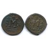 Image 1 : Byzantine Empire - Maurice Tiberius (AD 582-602). AE Follis (40 Nummi). Lot of 2