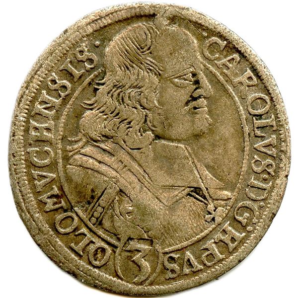 Austria 3 Kreuzer 1695 Karl II von Liechtenstein