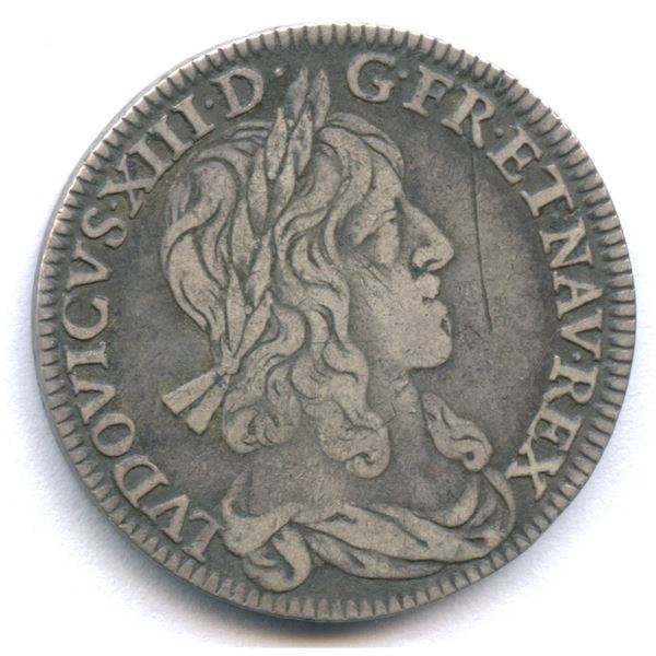 France ¼ Ecu, 1642A point