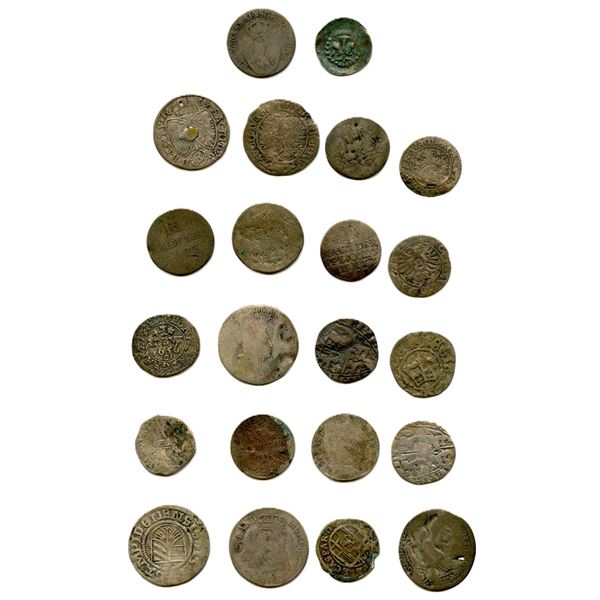 Lot of Twenty Two European 16th to 19th Century Silver Culls.