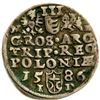 Image 2 : Poland 3 Groszy 1586 Stephen Bathory