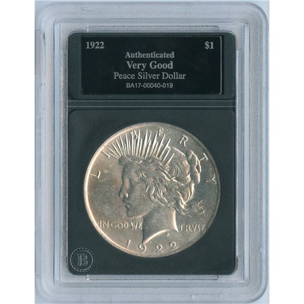 1922 USA Peace Silver Dollar