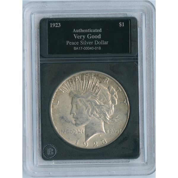 1923 USA Peace Silver Dollar