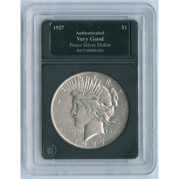 1927 USA Peace Silver Dollar