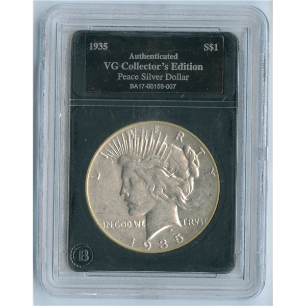 1935 USA Peace Silver Dollar