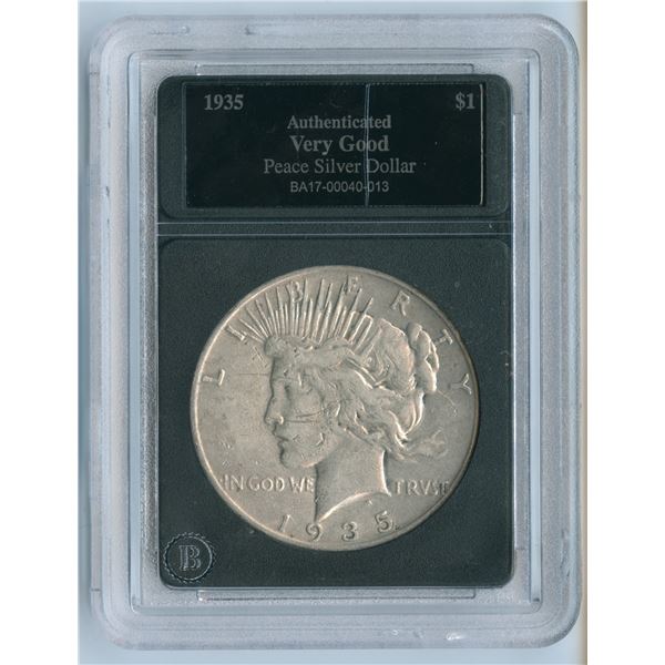 1935 USA Peace Silver Dollar