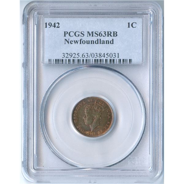1942 Newfoundland One Cent