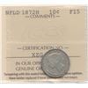 Image 1 : 1872H Newfoundland Ten Cents