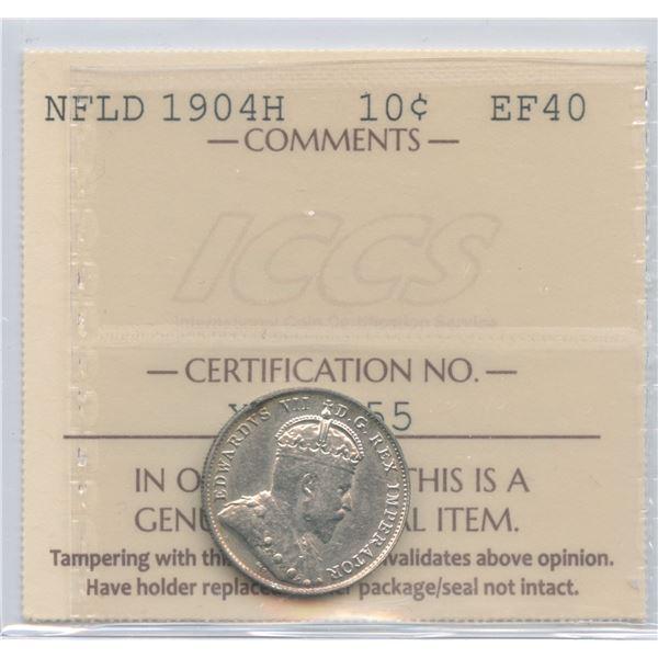 1904H Newfoundland Ten Cents