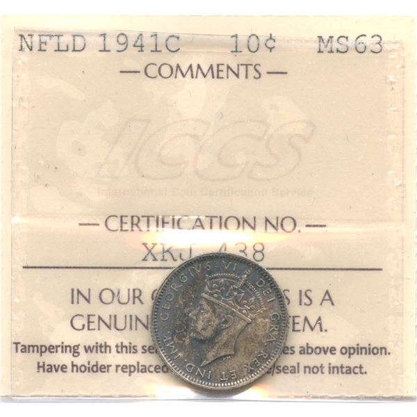1941 Newfoundland Ten Cents