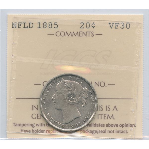 1885 Newfoundland Twenty Cents