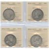 Image 1 : Lot of 4 ICCS Graded Newfoundland Fifty Cents