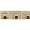 Image 1 : Elizabeth II Small Cent, Proof-Like - ICCS Group of 3