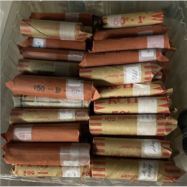 Huge Canadian Penny Roll Lot
