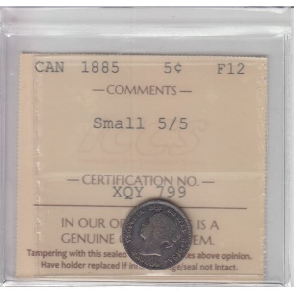 1885 Five Cents - Small 5