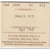 Image 3 : 1885 Five Cents - Small 5