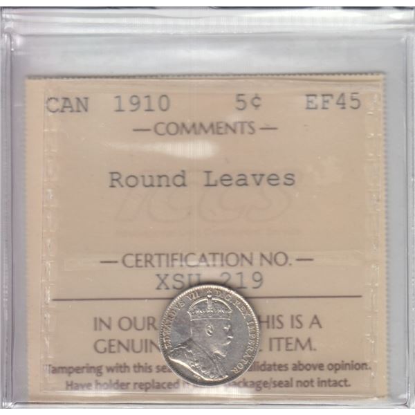 1910 Five Cents - Round Leaves