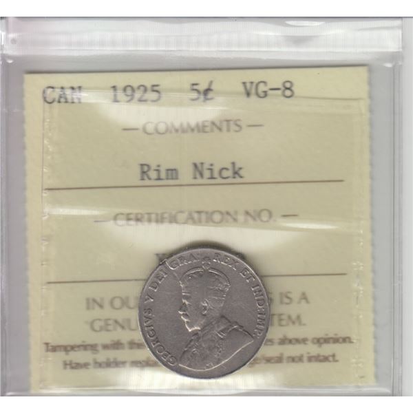 1925 Five Cents