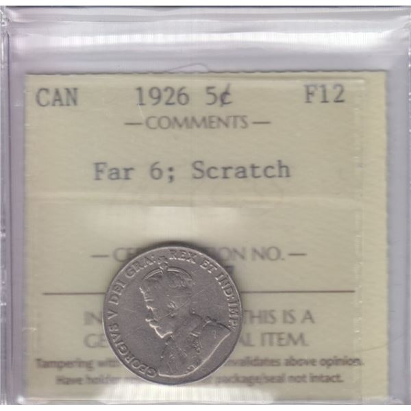 1926 Five Cents - Far 6