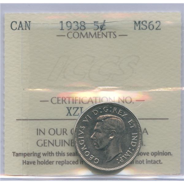 1938 Five Cents
