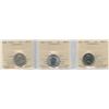 Image 1 : 1922, 1944 & 1955 ICCS Graded Five Cents