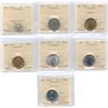 Image 1 : Lot of 7 ICCS Graded Five Cents