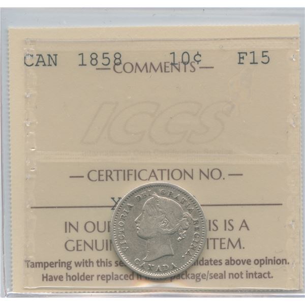 1858 Ten Cents