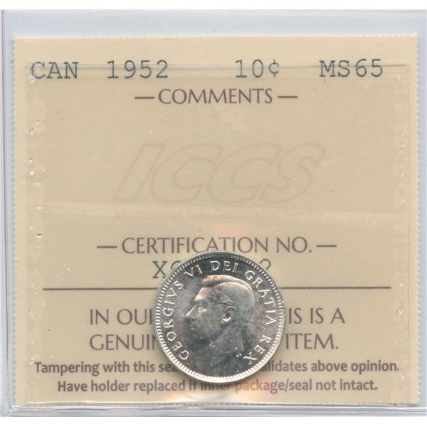 1952 Ten Cents