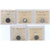 Image 1 : Lot of 5 ICCS Graded Ten Cents