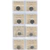 Image 1 : Lot of 8 ICCS Graded Proof Like Five & Ten Cents