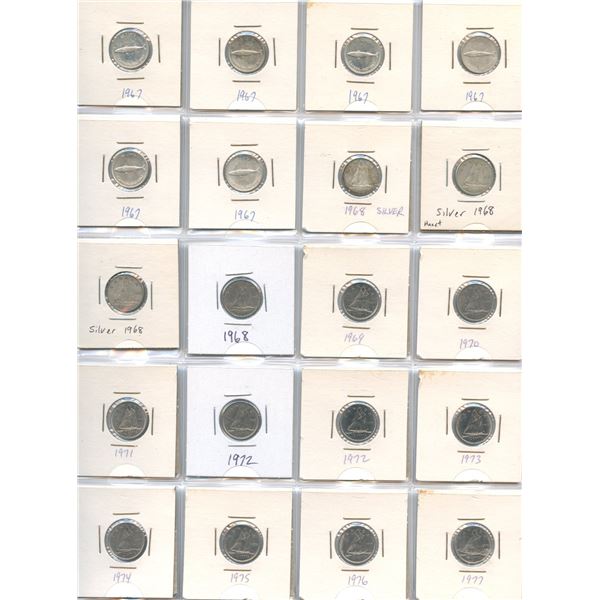 Ten Cents Collection of 53 Coins